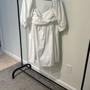 Abercrombie & Fitch Crisp White Smocked Blouse